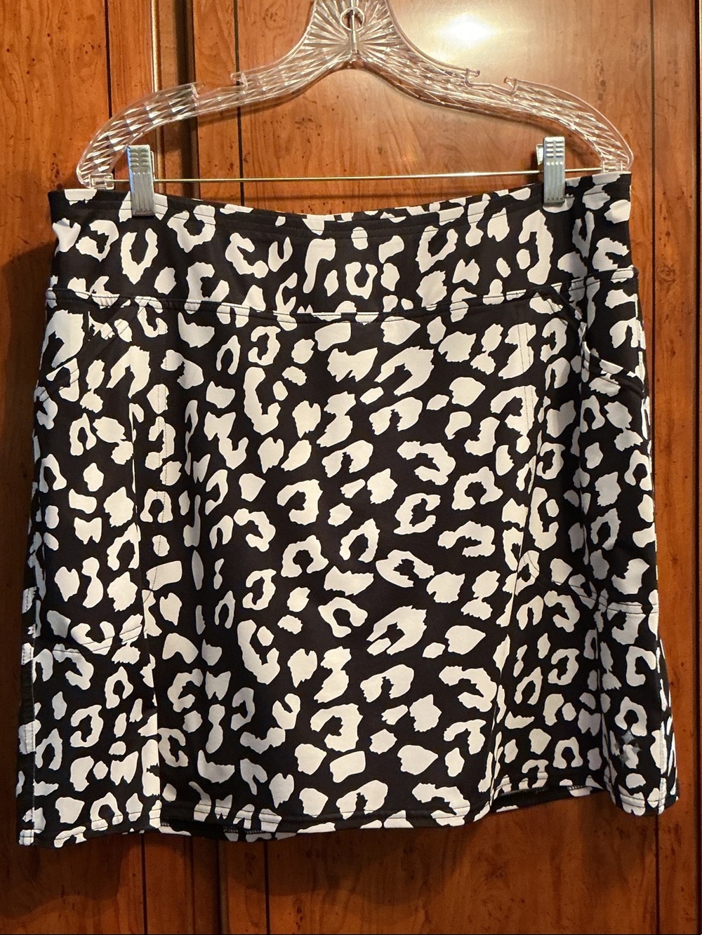 Jofit Black and White Leopard Print Skort